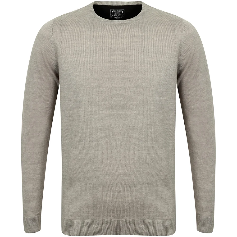 Kensington Men's Basic Crew Neck Jumper - Light Grey Marl - M - Grey Image 1