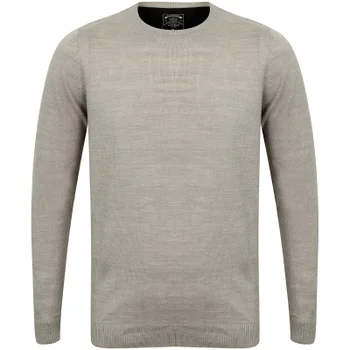 Kensington Men's Basic Crew Neck Jumper - Light Grey Marl