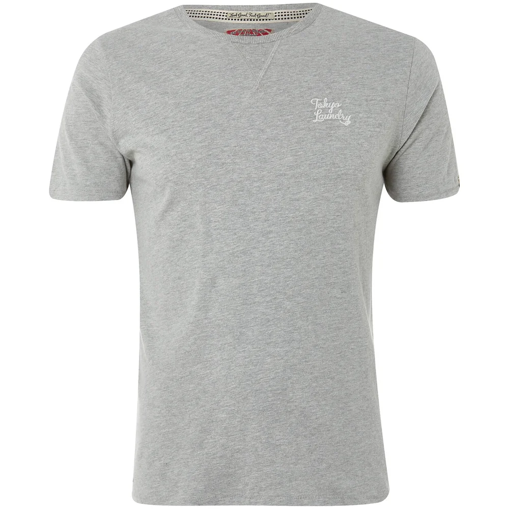 Tokyo Laundry Men's Hemsby Jersey T-Shirt - Light Grey Marl - S - Grey Image 1