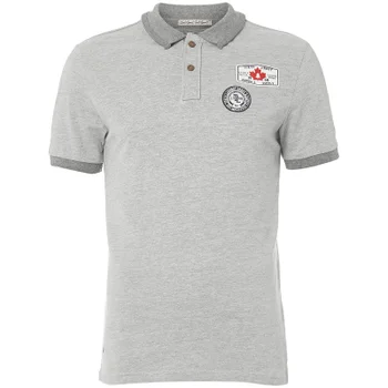 Tokyo Laundry Men's Downtown Polo Shirt - Light Grey Marl