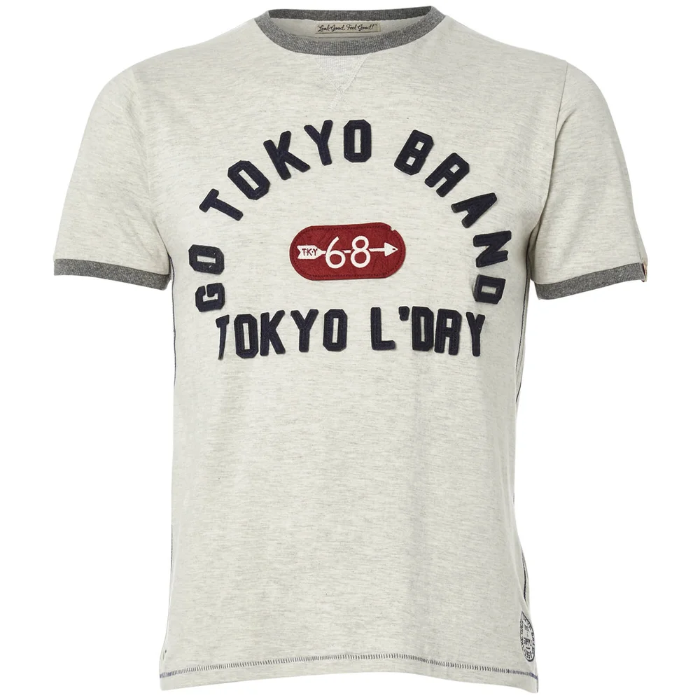 Tokyo Laundry Men's Winterfield Jersey T-Shirt - Oat Grey Marl - S - Grey Image 1