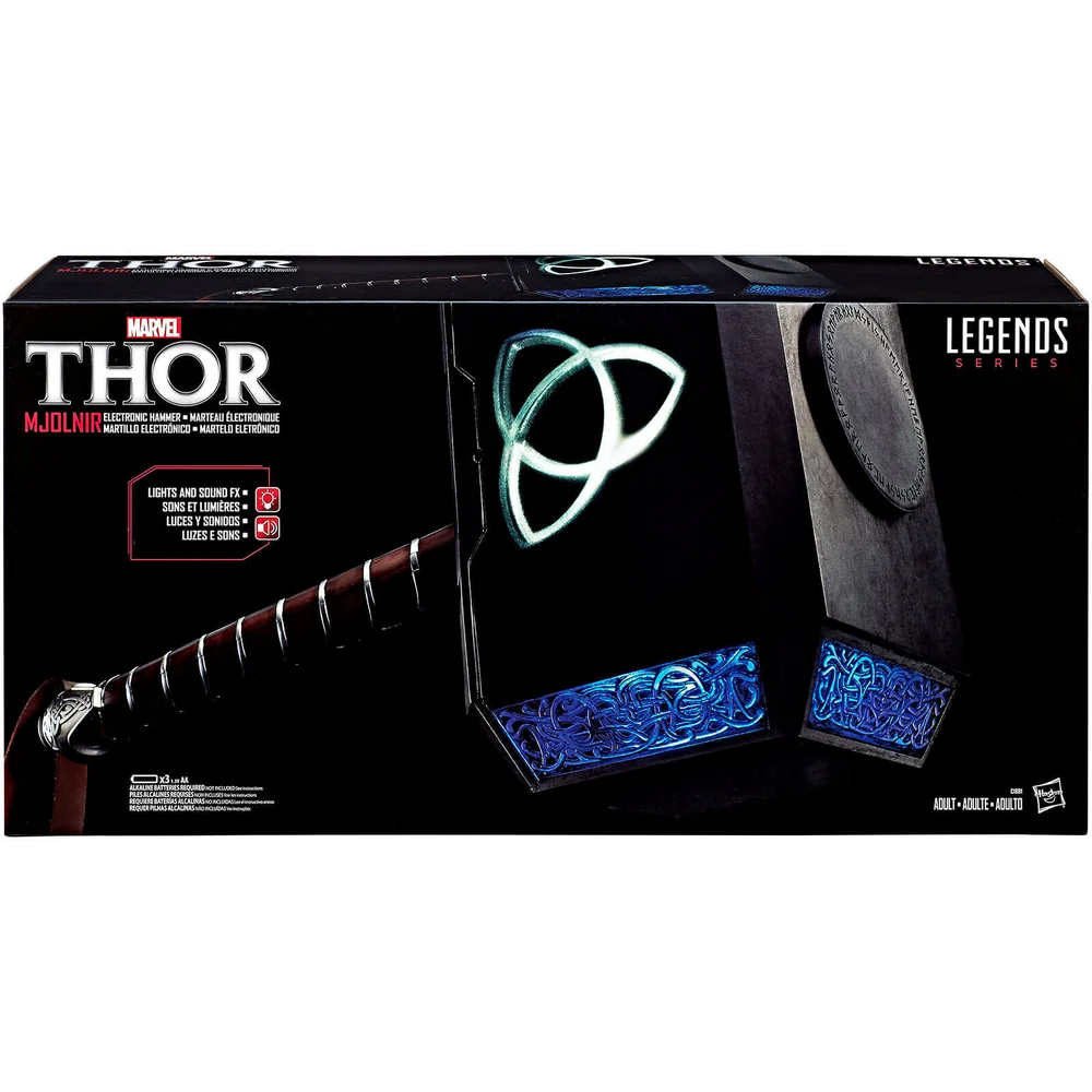 Hasbro Marvel Legends Thor Mjolnir Hammer Electronic Prop Replica Image 1