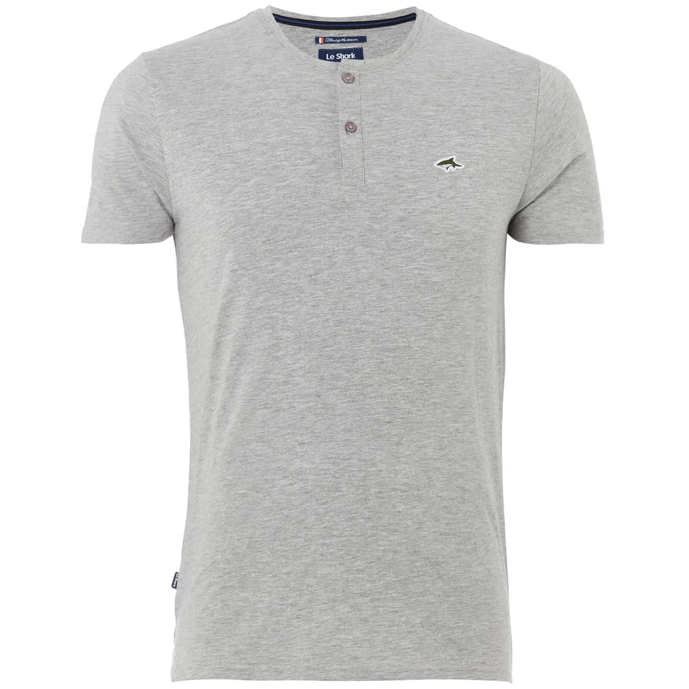 Le Shark Men's Glengall Button T-Shirt - Light Grey Marl - S - Grey Image 1