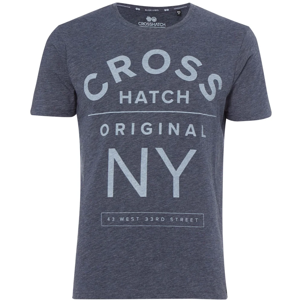 Crosshatch Men's Laramie T-Shirt - Navy Marl - S - Navy Image 1