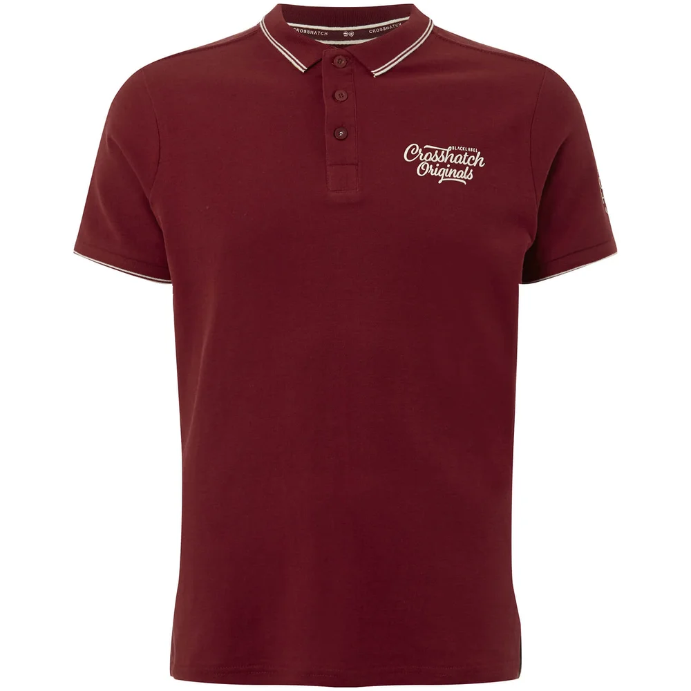 Crosshatch Men's Morristown Polo Shirt - Sun Dried Tomato - S - Red Image 1