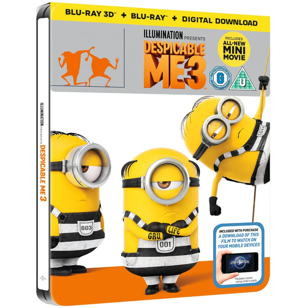 Despicable Me 3 3D (Includes 2D Version) - Zavvi Exclusive Limited Edition Steelbook Image 1