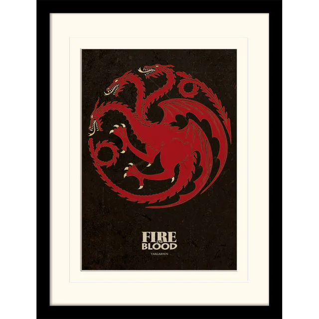 Game of Thrones Targaryen Mounted 30 x 40cm Print