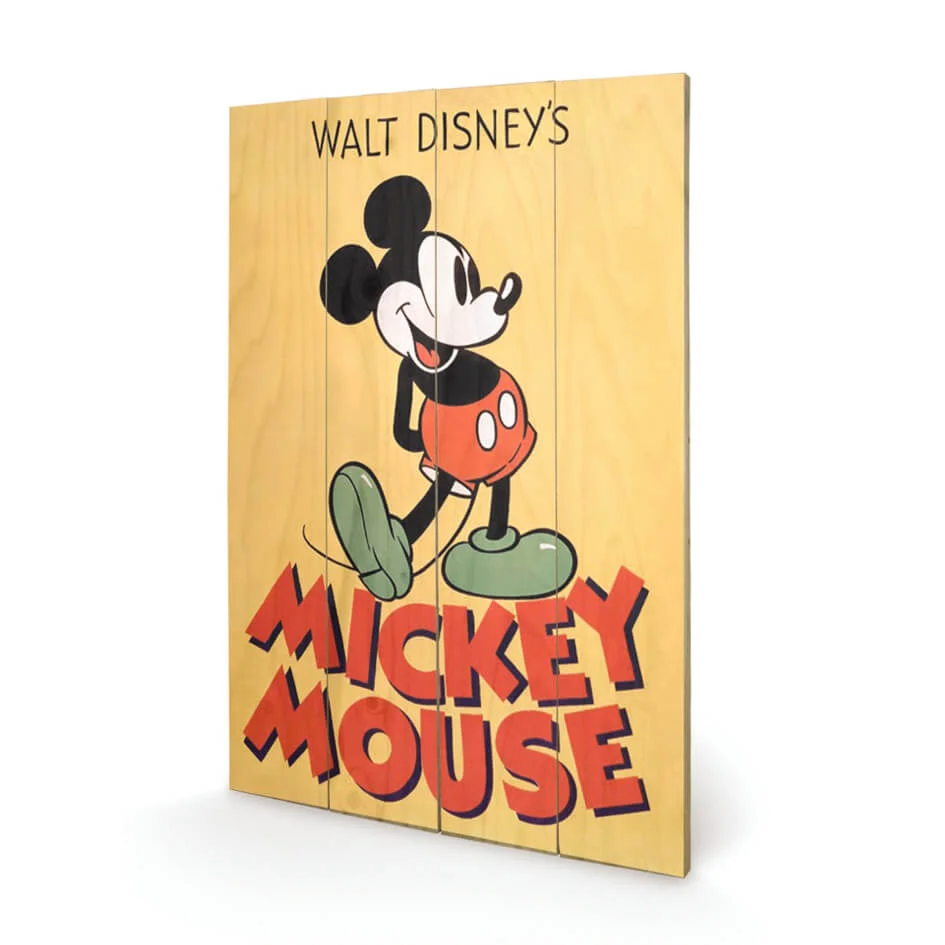 Disney Mickey Mouse Mickey 40 x 39cm Wood Print Image 1