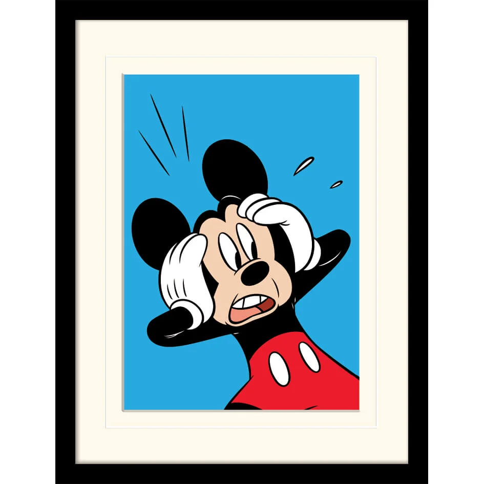 Disney Mickey Mouse Shocked Mounted 30 x 40cm Print Image 1