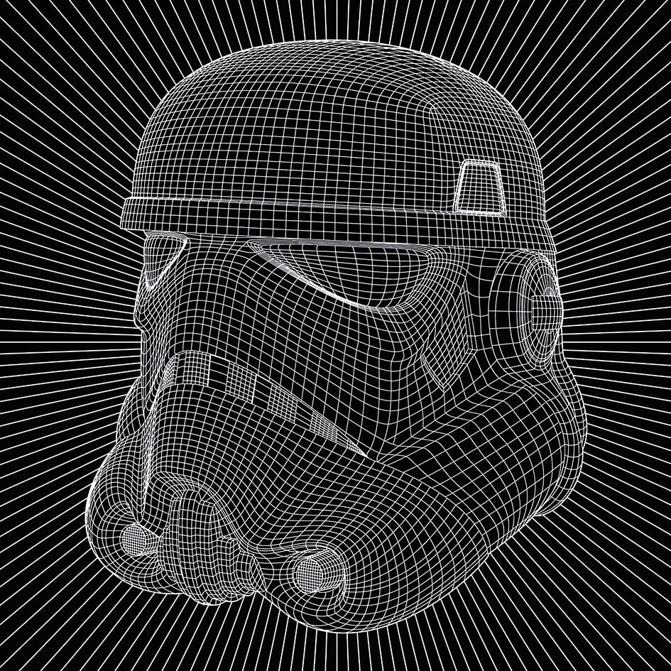 Star Wars Stormtrooper Wire 40 x 40cm Canvas Print Image 1
