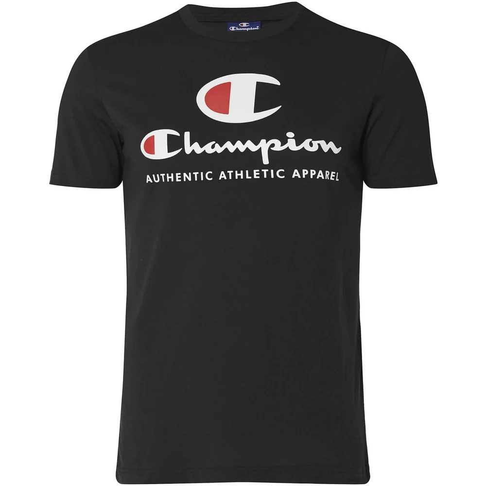 Champion Men's Large Logo T-Shirt - Black - S - Black Image 1