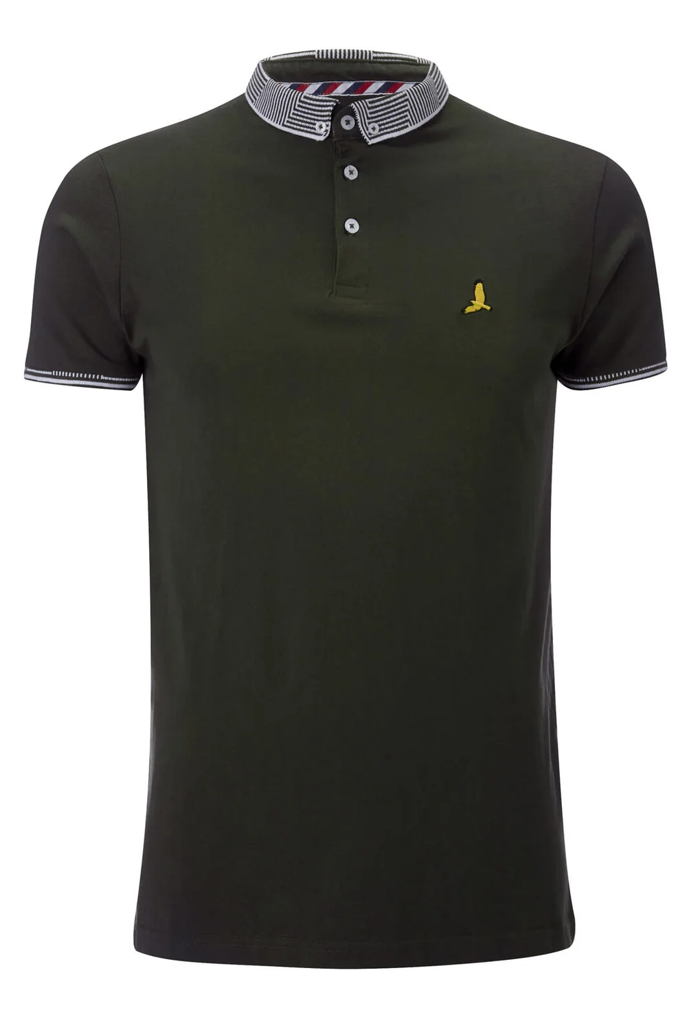 Brave Soul Men's Glover Polo Shirt - Khaki - S - Green Image 1