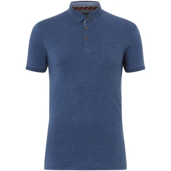 Brave Soul Men's Julius Polo Shirt - Vintage Blue Marl