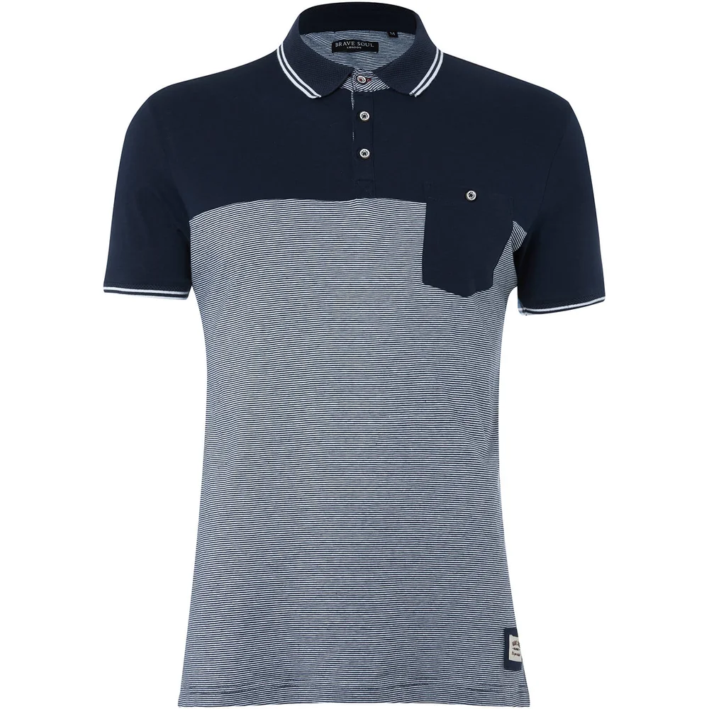 Brave Soul Men's Othello Polo Shirt - China Blue - S - Blue Image 1