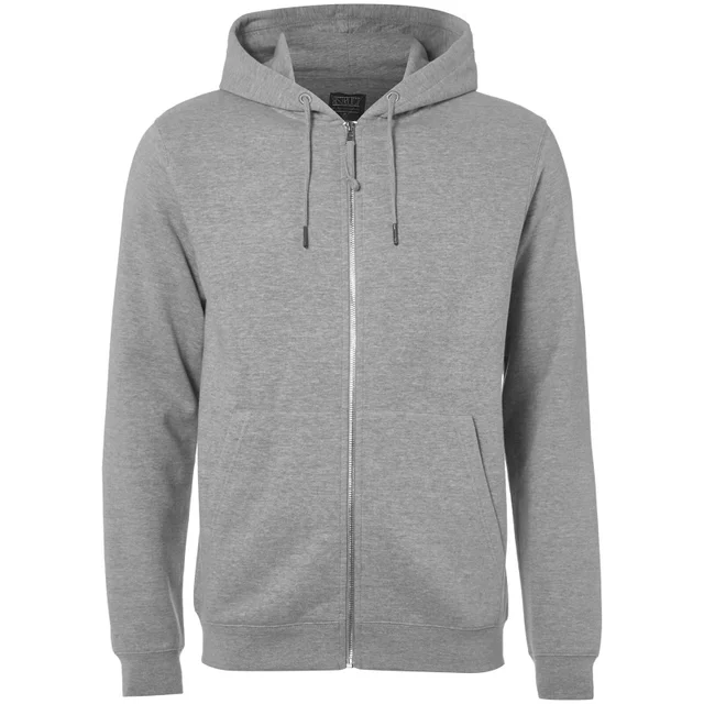 D-Struct Men's Zip Through Hoody - Grey Marl