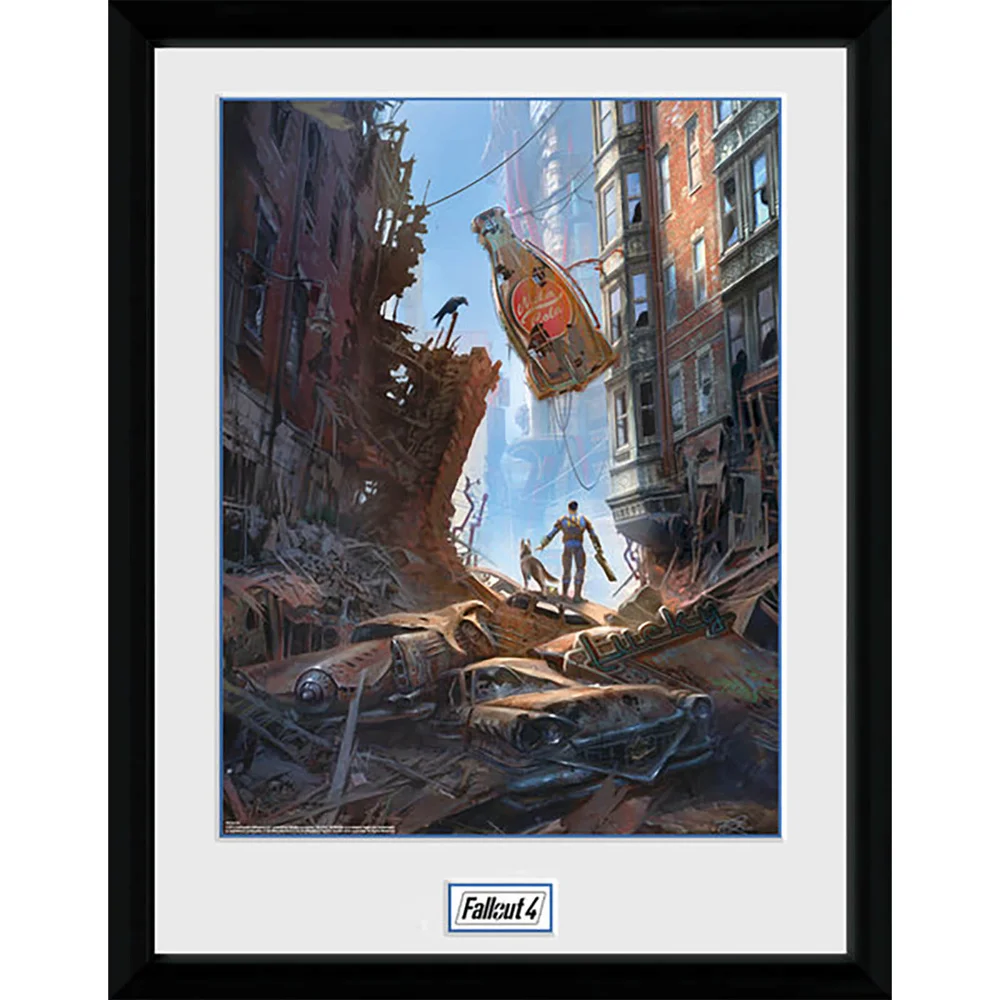Fallout 4 Street Scene - 16 x 12 Inches Framed Photograph Image 1