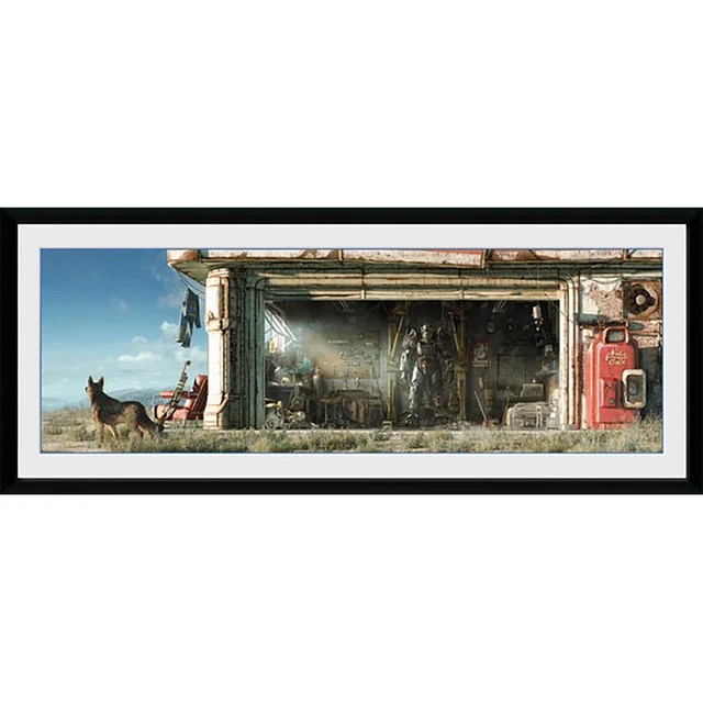 Fallout Garage - 30 x 12 Inches Framed Photograph