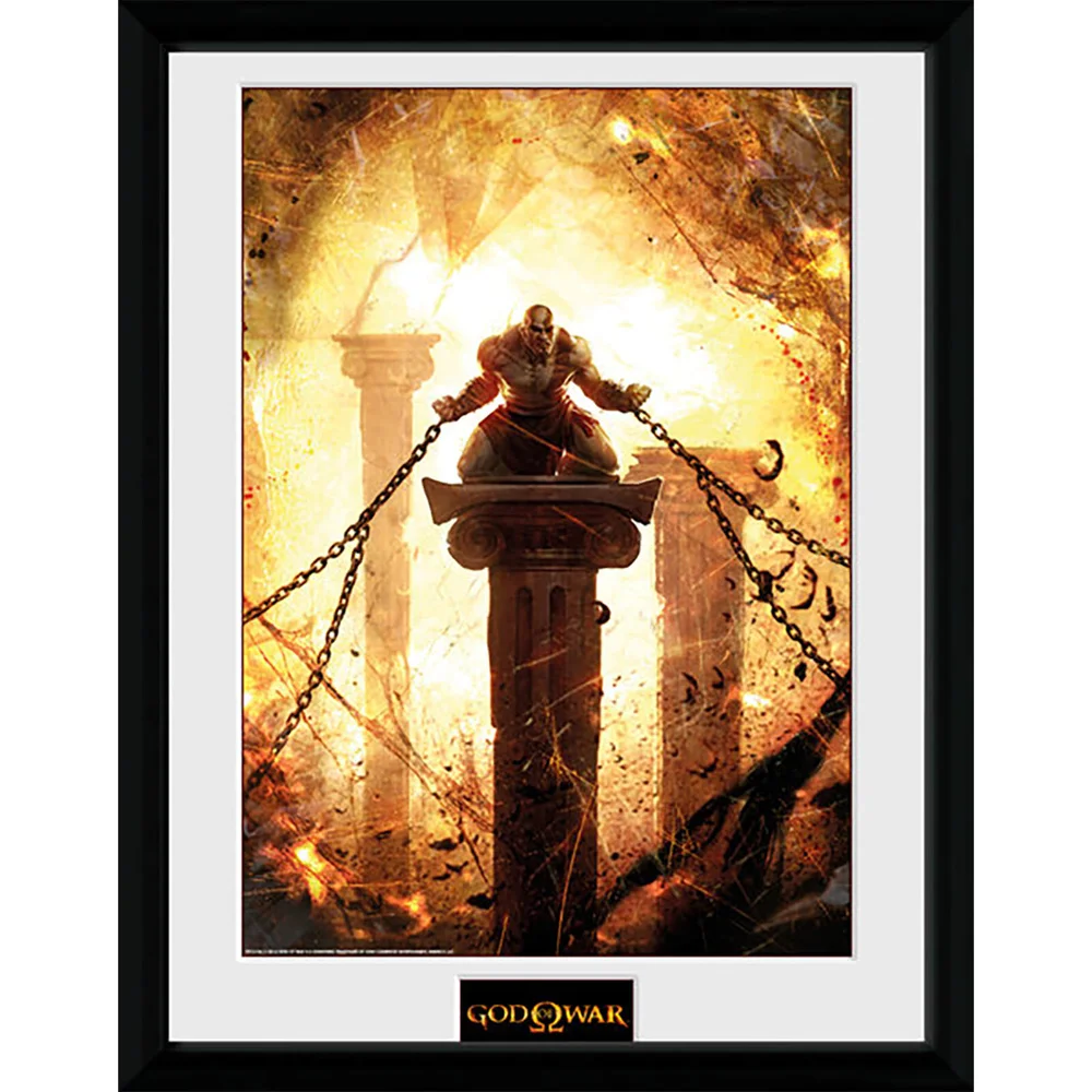 God of War Kratos Chained - 16 x 12 Inches Framed Photograph Image 1