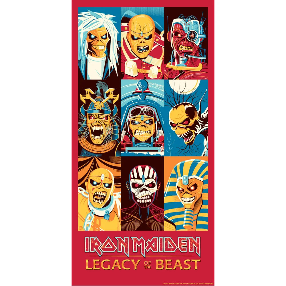 Iron Maiden - Zavvi Exclusive Signed Silkscreen by Dave Perillo (12 x 24 Inch) Image 1