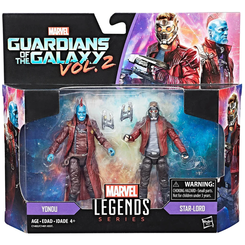 Hasbro Marvel Legends Series Star Lord and Youndu 2 Pack Action Figures Image 1