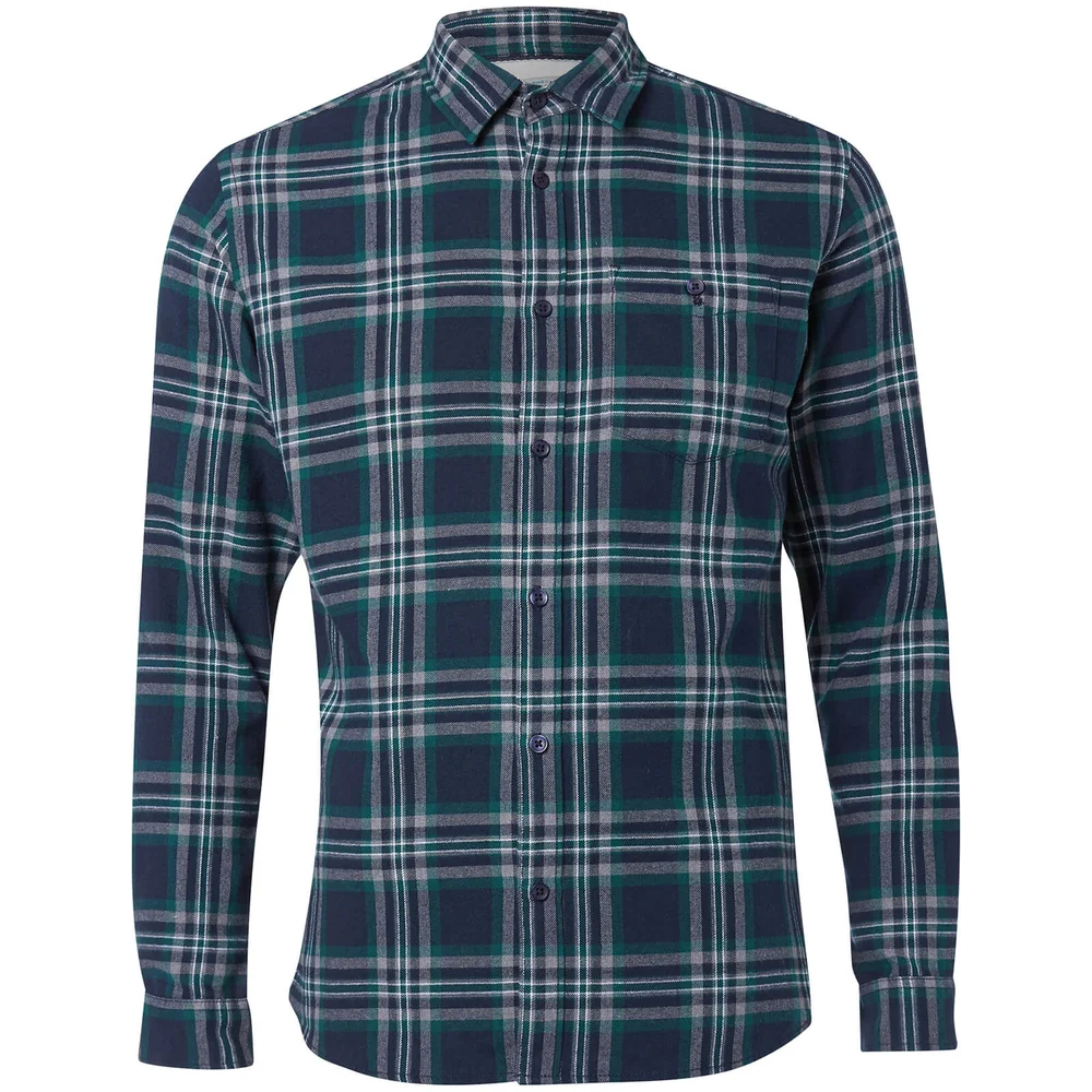 Jack & Jones Originals Men's New Christopher Long Sleeve Shirt - Pondersa Pine - S - Green Image 1