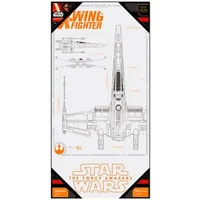 Star Wars Episode VII Glass Poster - X-Wing Fighter (50 x 25cm) - undefined undefined