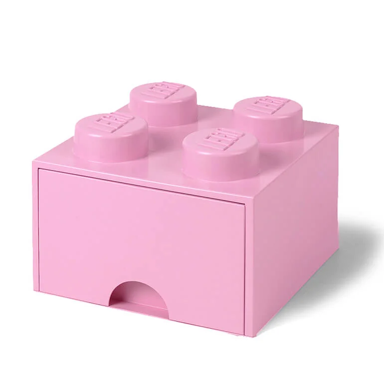 LEGO Storage 4 Knob Brick - 1 Drawer (Light Purple) Image 1