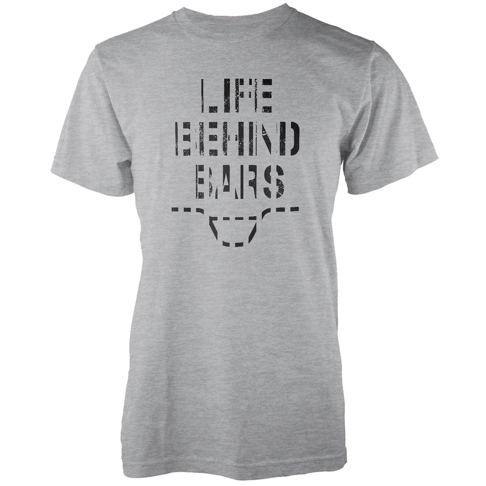 Life Behind Bars Grey T-Shirt - S - Grey Image 1
