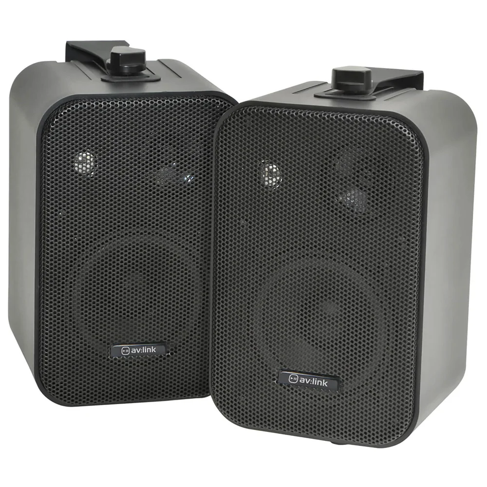 AV: Link B30-B Duo Speakers Includes Wall Mounting Brackets - Black Image 1