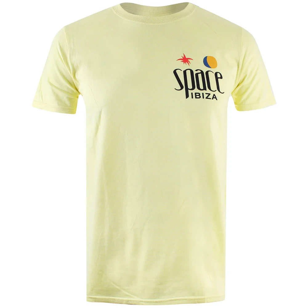 Space Ibiza Men's Classic Logo T-Shirt - Pale Yellow - L - Yellow Image 1