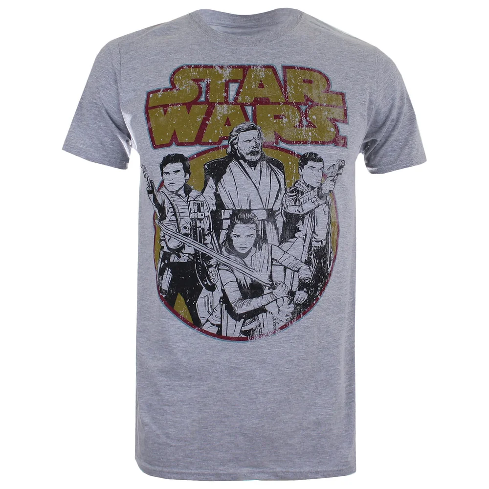Star Wars Men's The Last Jedi Rebel Group T-Shirt - Light Grey Marl - S - Grey Image 1