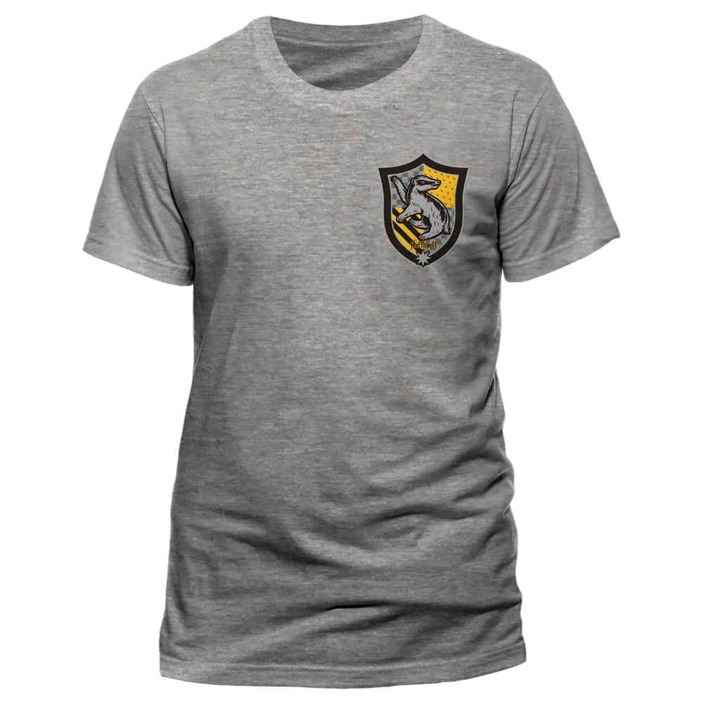 Harry Potter Men's House Hufflepuff T-Shirt - Grey - S Image 1