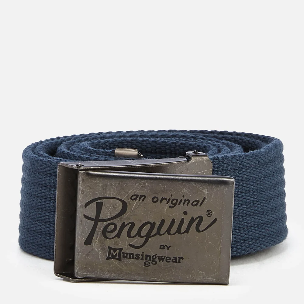 Original Penguin Men's Web Belt - Navy Image 1