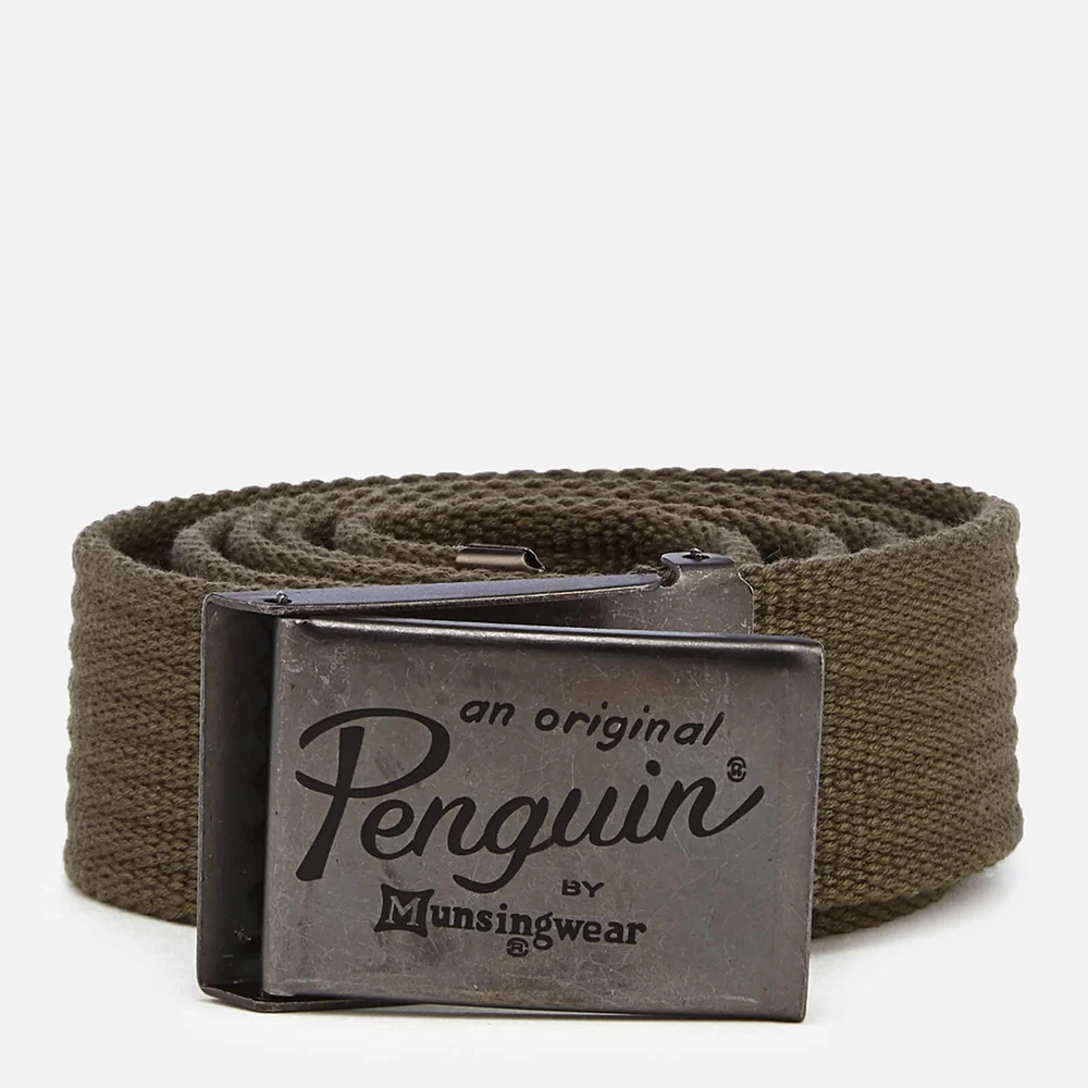 Original Penguin Men's Web Belt - Khaki Image 1