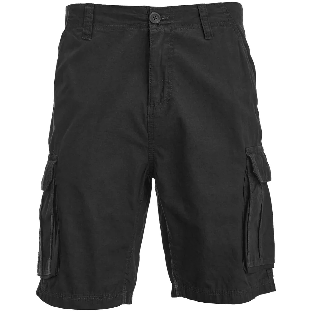 Brave Soul Men's Riverwood Cargo Shorts - Black - S Image 1