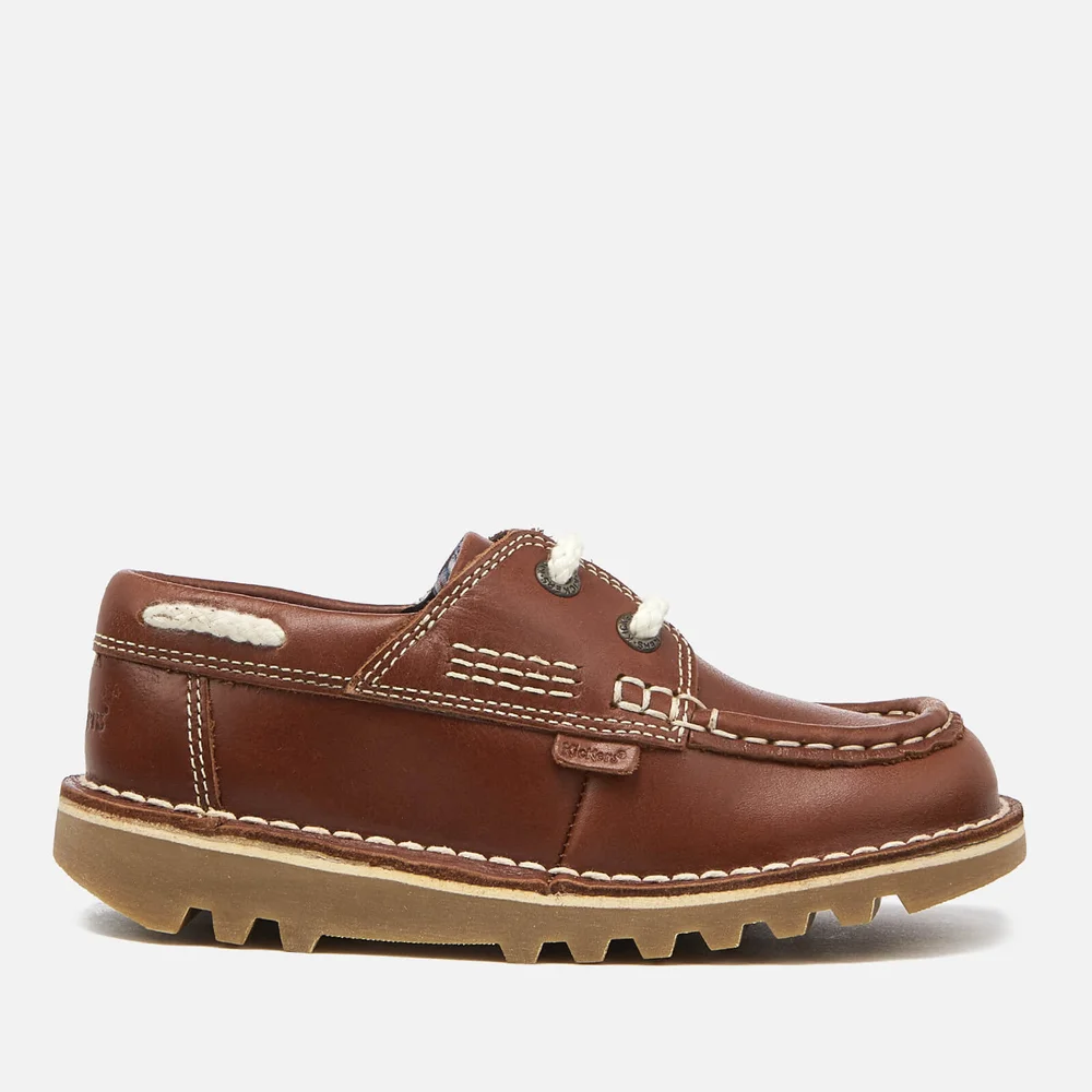 Kickers Kids' Kick Boatee Shoes - Dark Tan - 7 Image 1
