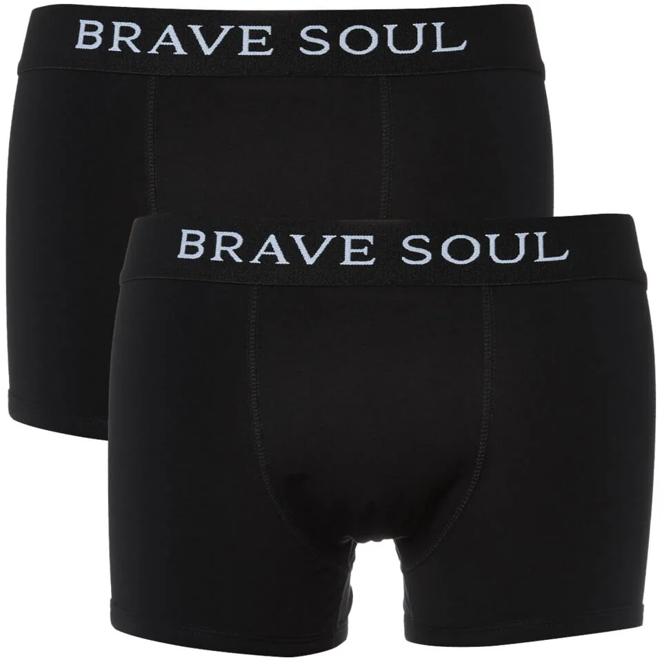 Brave Soul Men's Joshua 2-Pack Boxers - Black - S - Black Image 1