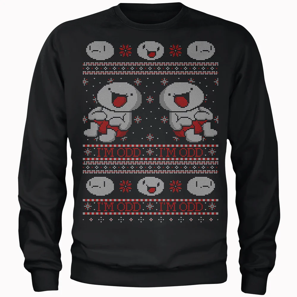Odd1sOut I'm Odd Festive Black Sweatshirt - S - Black Image 1
