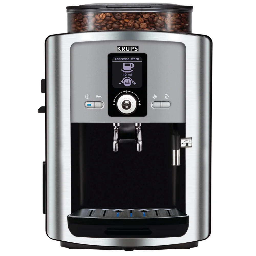 KRUPS EA8050 Espresseria Bean-to-Cup Coffee Machine - Stainless Steel Image 1