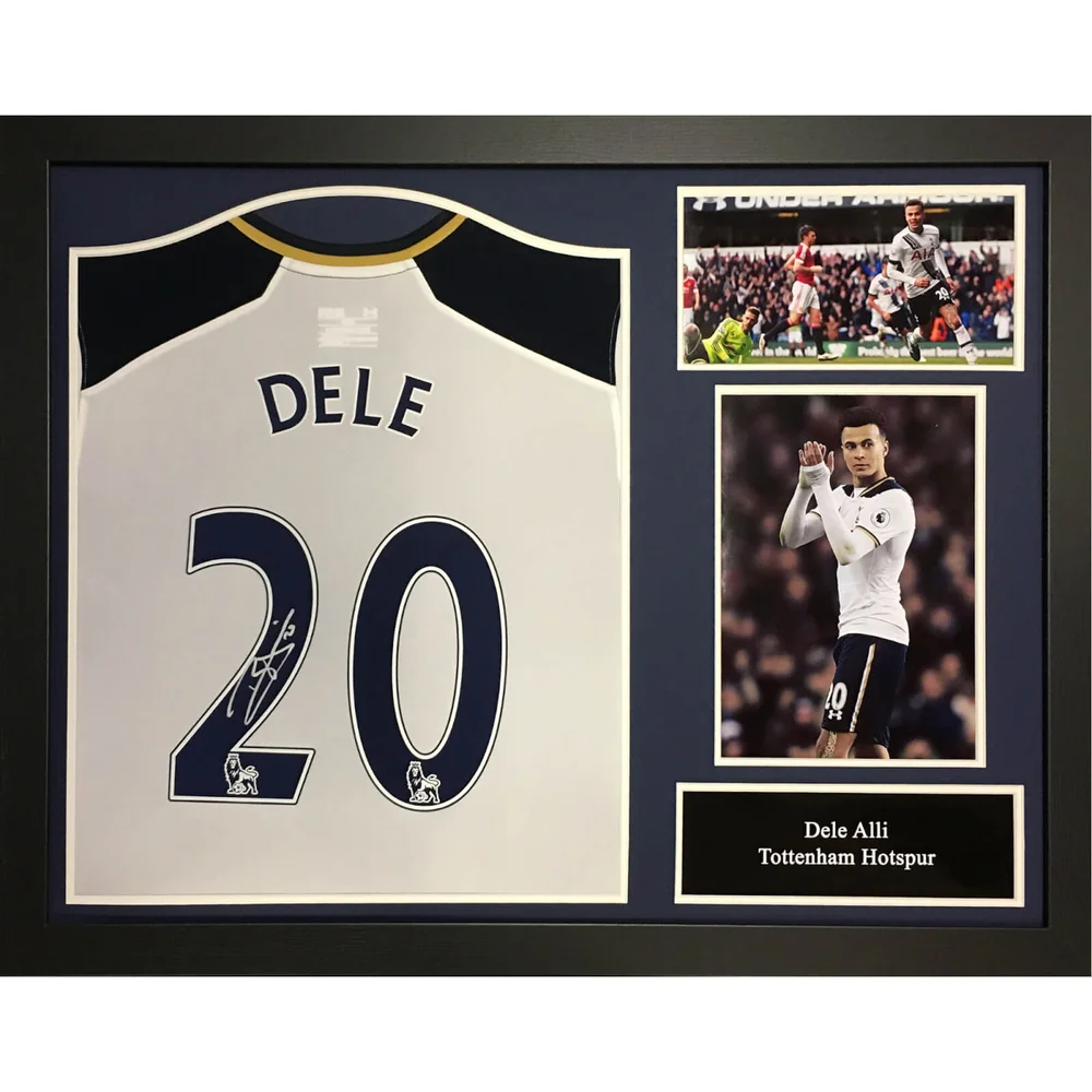 Dele Alli Signed and Framed Tottenham Hotspurs Shirt Image 1