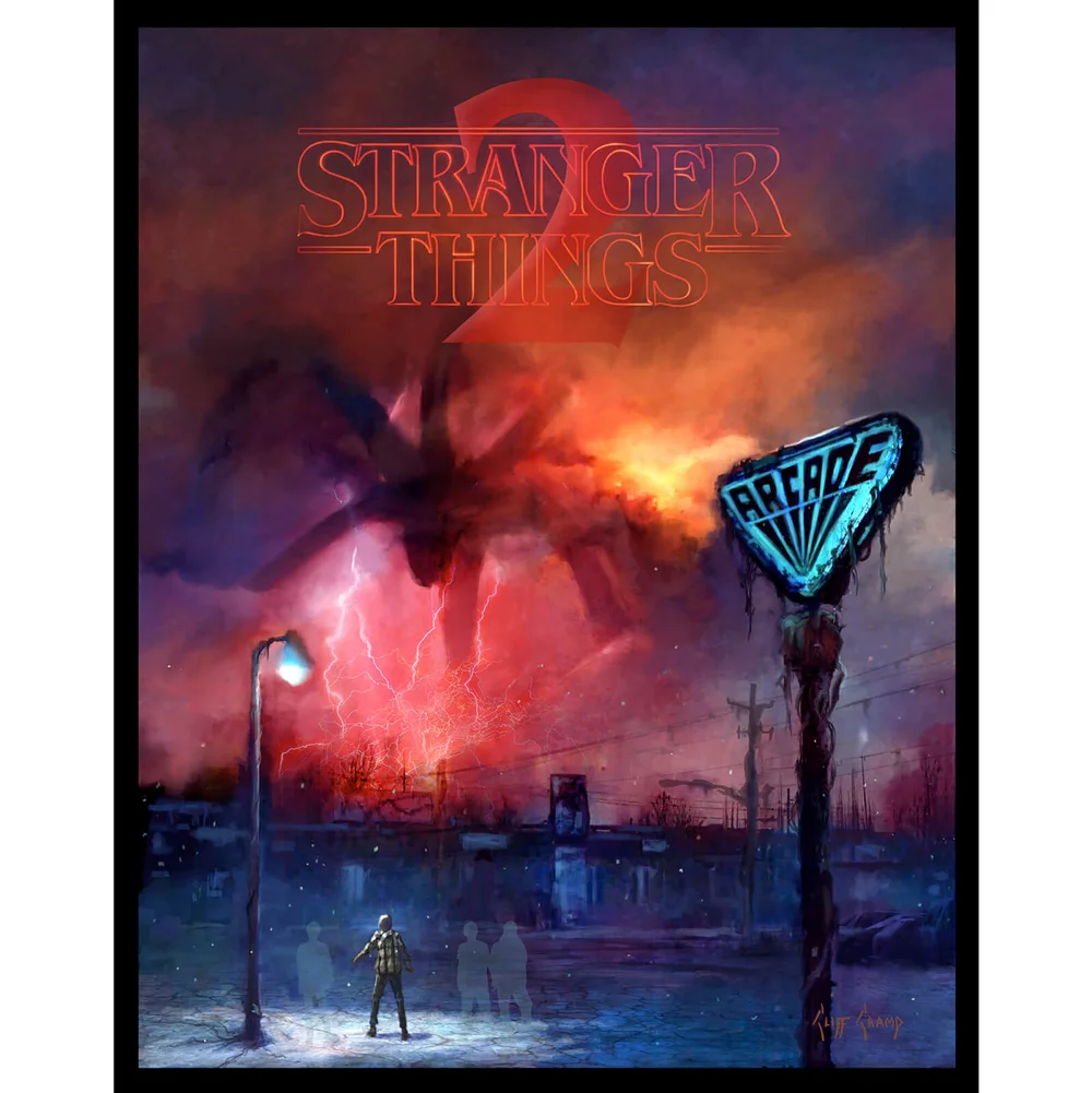 Stranger Things 2 - Glow in the Dark Fine Art Print by Cliff Cramp (18 x 22.75 Inch) Zavvi UK Exclusive - Limited Edition of 250 Image 1