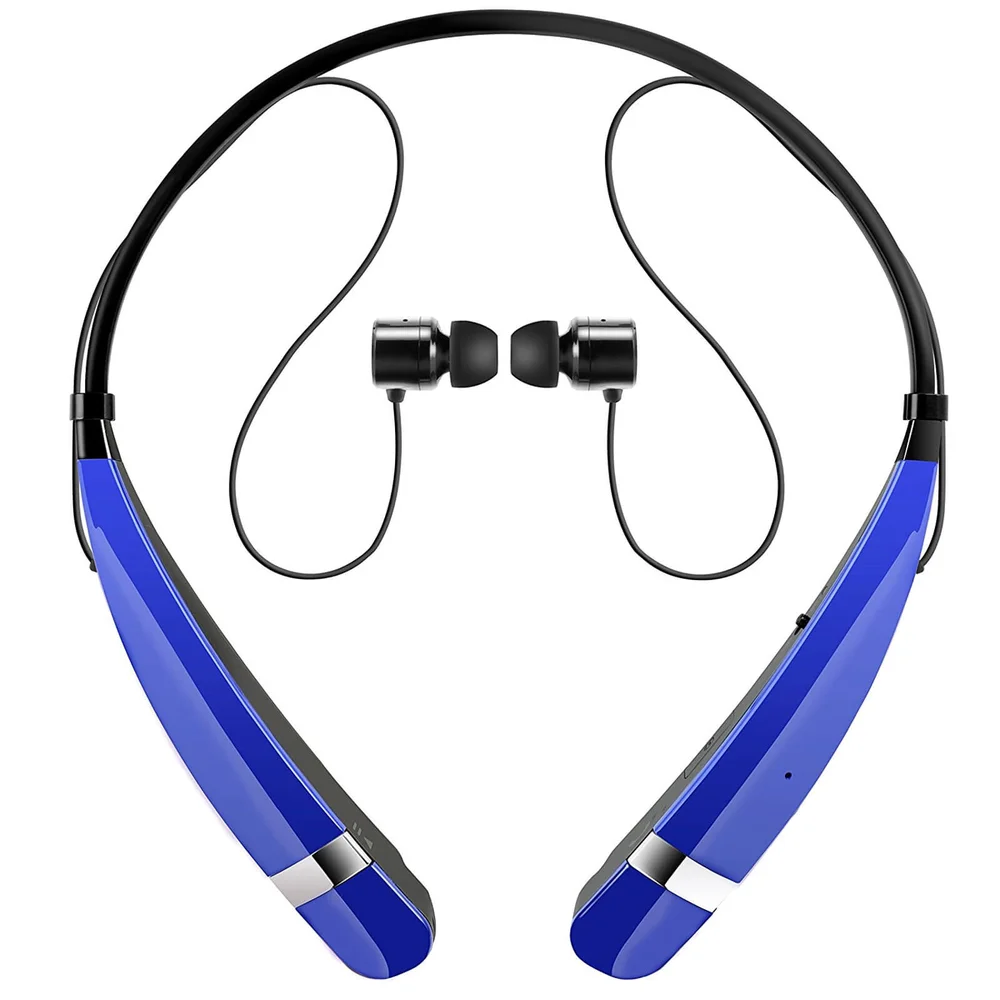 LG Tone Pro Neckband Sports Bluetooth Earphones with Built-In Mic - Blue Image 1