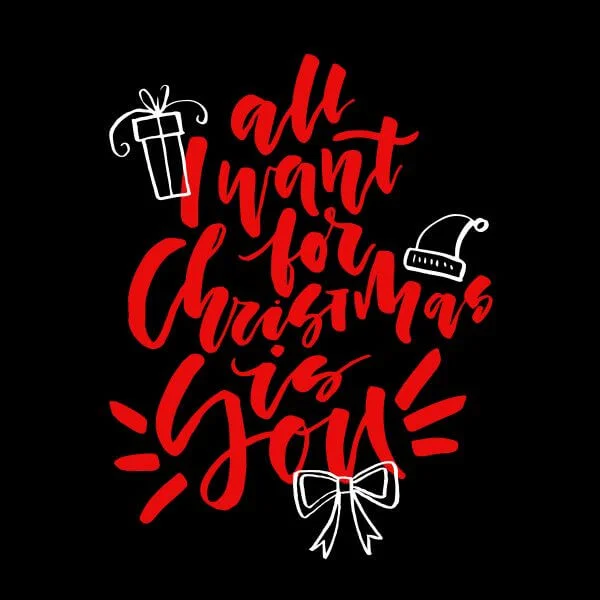 All I Want For Christmas Women's T-Shirt - Black