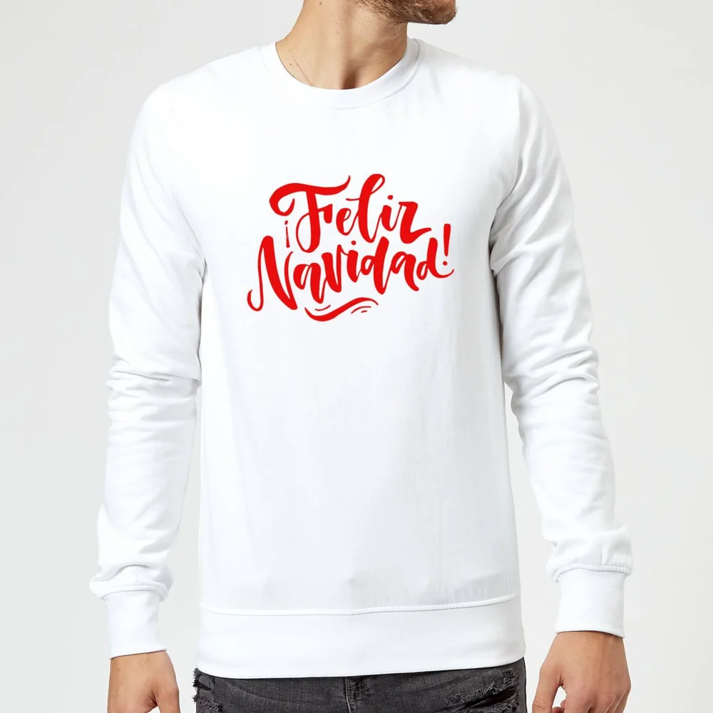 Feliz Navidad Sweatshirt - White - S Image 1