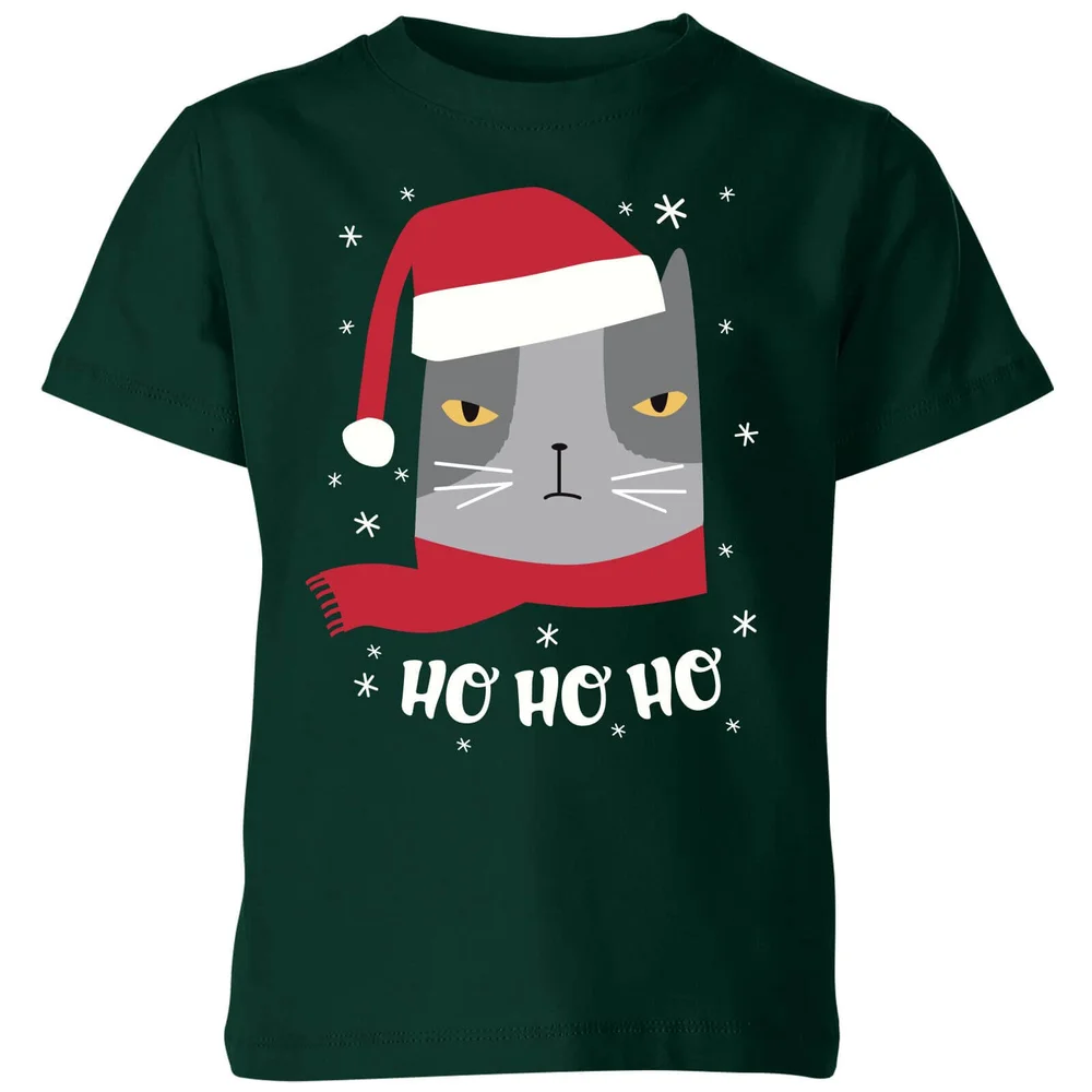 Ho Ho Ho Kids' T-Shirt - Forest Green - 3-4 Years - Forest Green Image 1