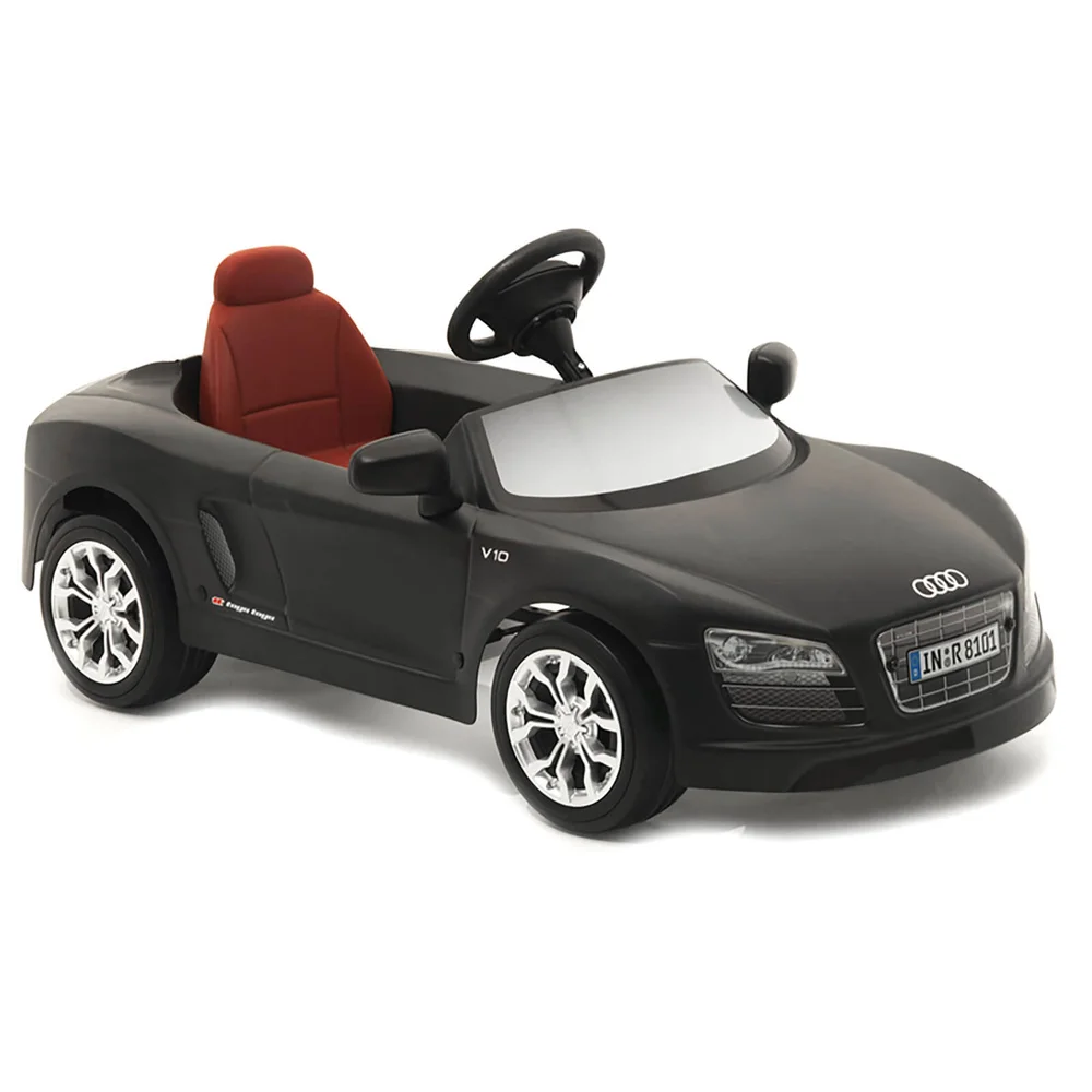 Audi R8 Spyder Pedal Power Car - Matte Black Image 1