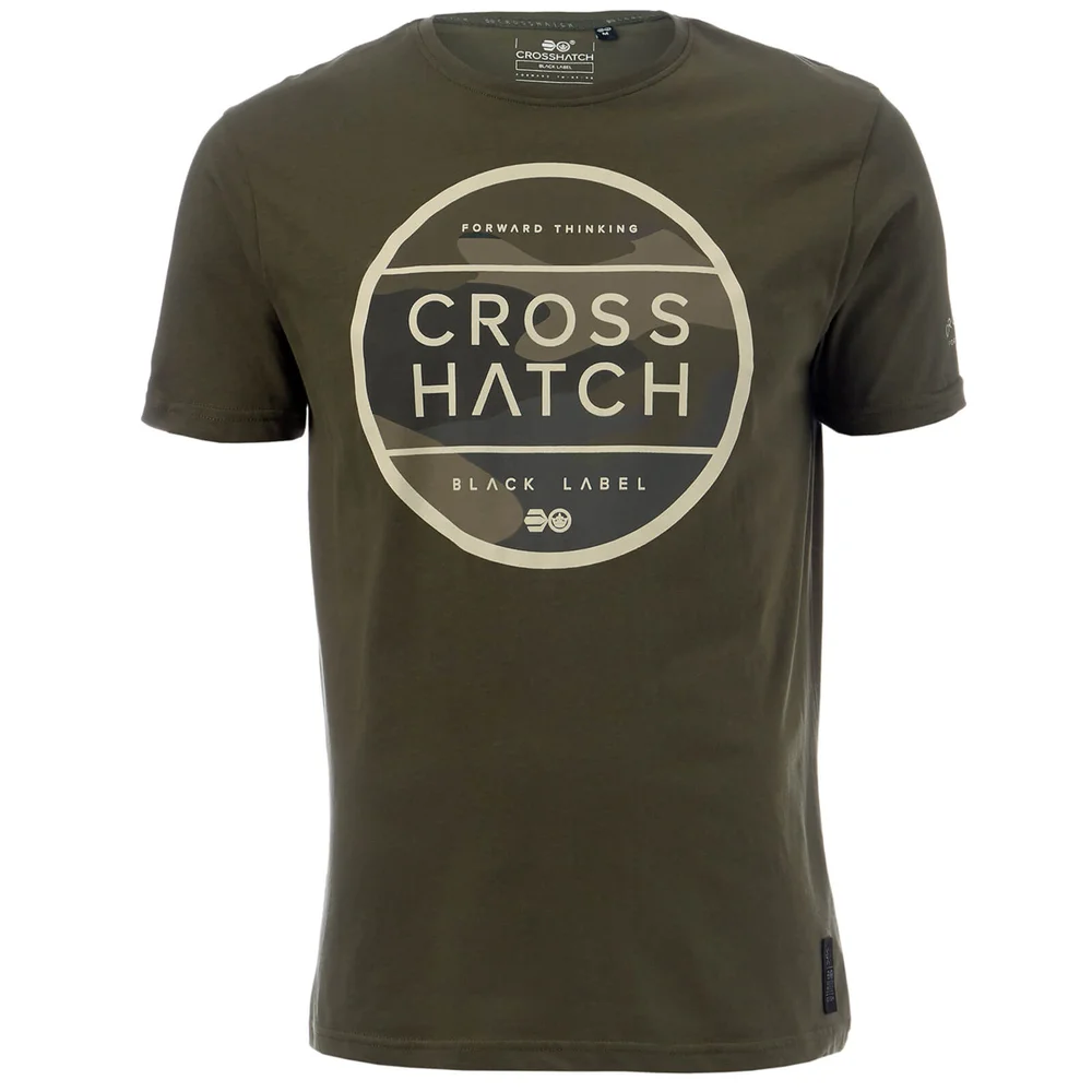 Crosshatch Men's Watkins T-Shirt - Beetle - S - Green Image 1