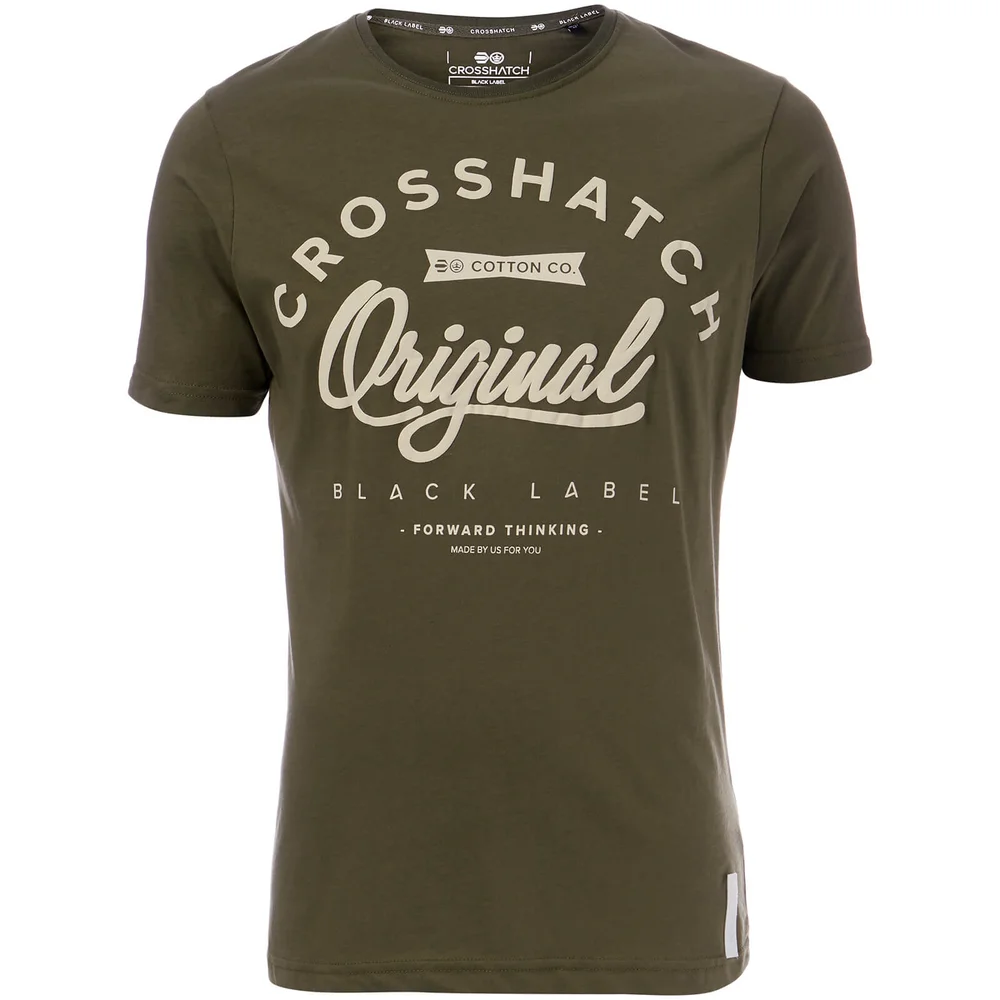 Crosshatch Men's Freemans T-Shirt - Beetle - S - Green Image 1