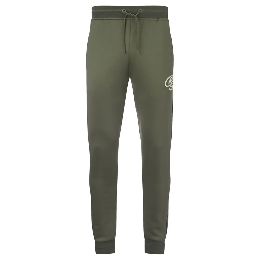 Crosshatch Men's Montana Tricot Sweatpants - Beetle - S - Green Image 1