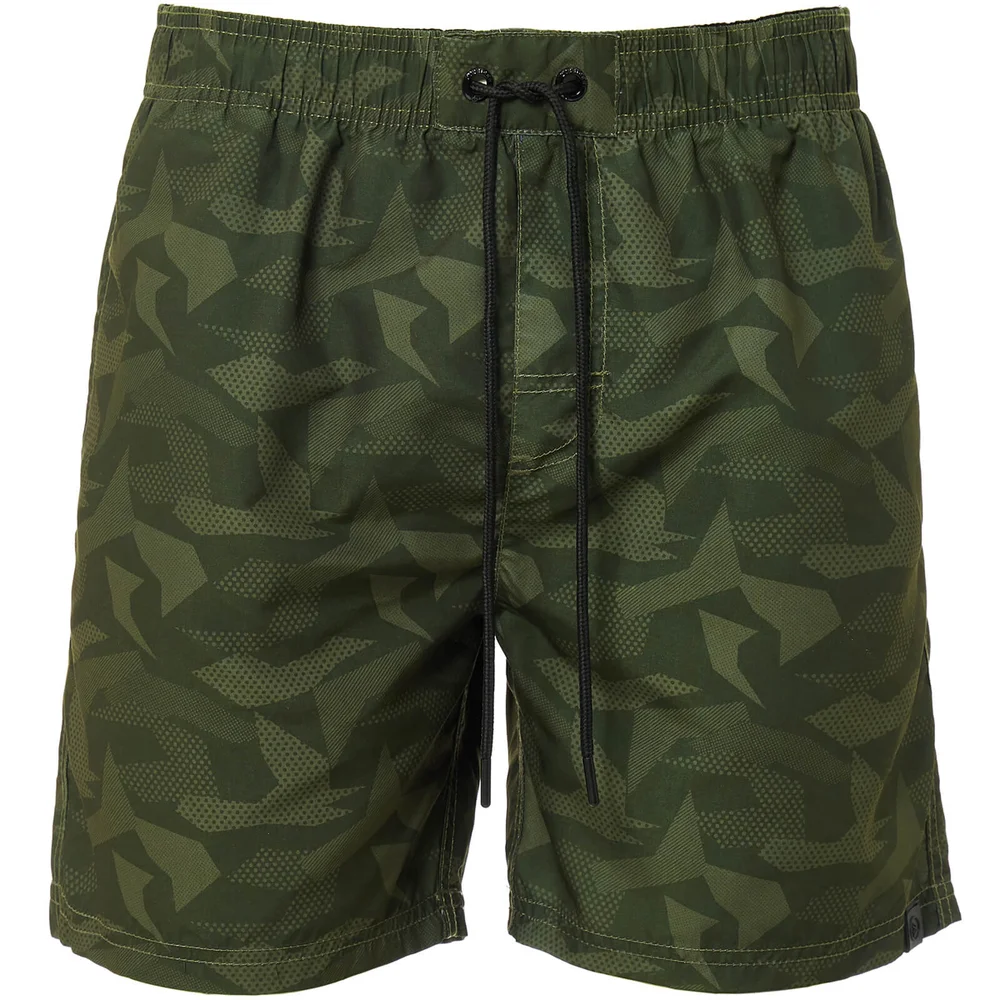 Dissident Men's Rico Swim Shorts - Khaki Camo - S - Green Image 1